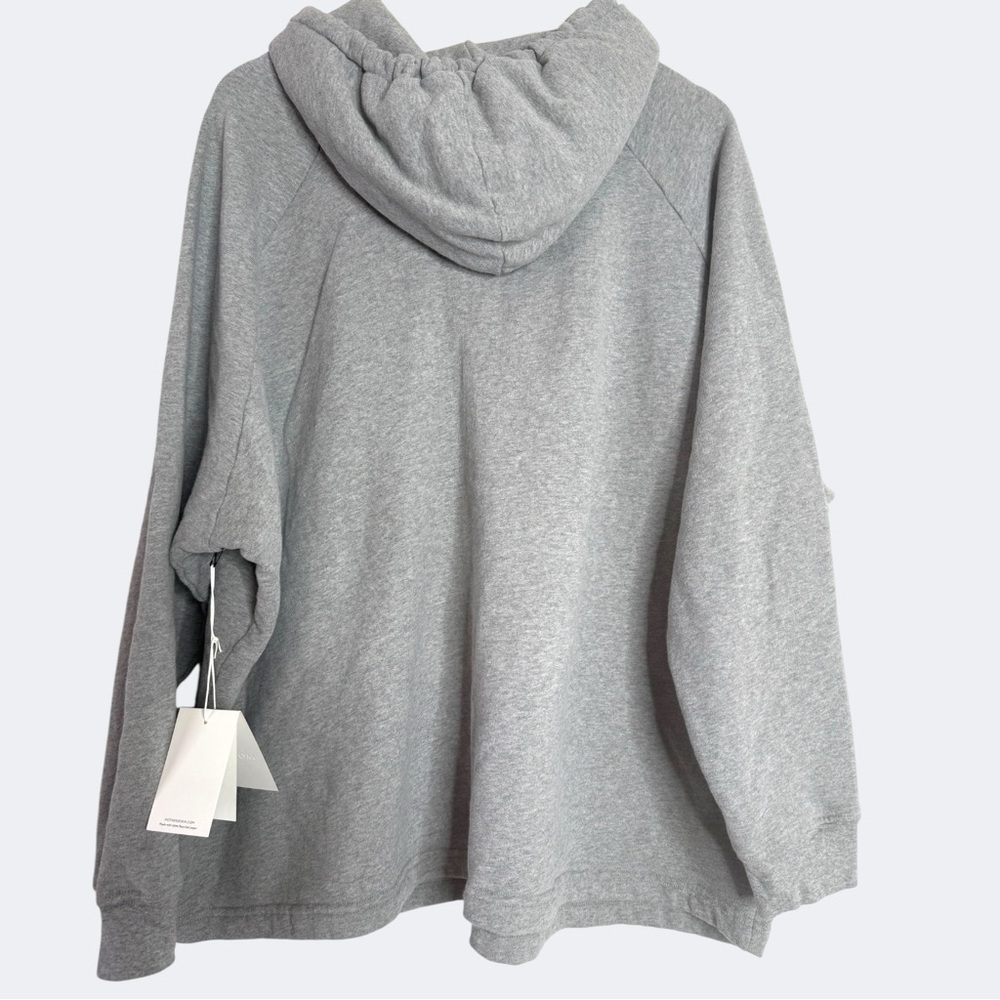NEW MOTHER THE COCOON Oversized Hoodie Gray with Neon Pink Drawstrings SMALL - Picture 11 of 12
